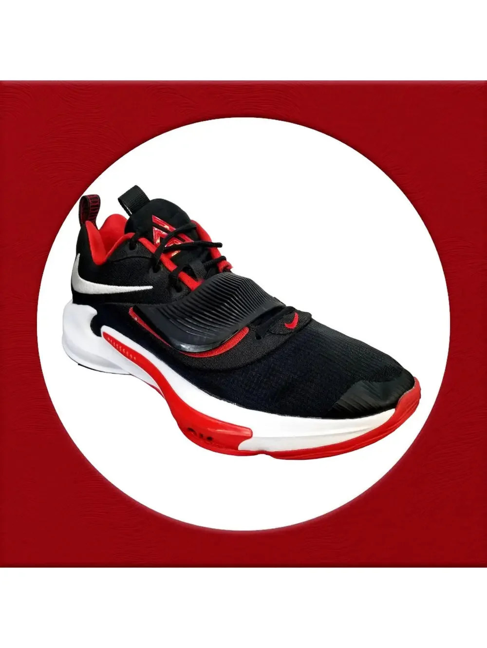 Men's Nike Zoom Freak 3 Basketball Shoes Black/Red/White DA0694 003 Size 13